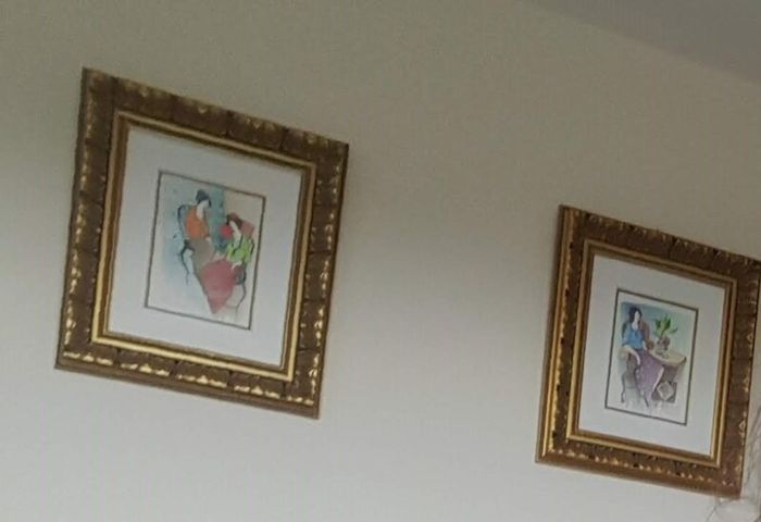 Pair of Tarkay watercolors (2 paintings)- PERFECT condition