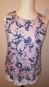 Per Una Ladies Top UK12 Petal Pink. Floral, Marks & Spencer New With Tags Payment By REVOLUT or PAYPAL