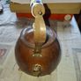 Copper Tea Kettle Blue-and-White Delf Ceramic Handle and matching Lid Knob, Postage Available Image 5