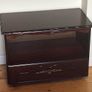 Rossmore Mahogany TV Unit / Storage Cabinet on Wheels Image 2