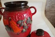 Vintage Large West Germany Lidded Ceramic Pot