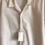 BNWTS Mens Cream Short Sleeve Cotton & Linen Blend Shirt Med including postage Image 2