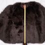 Valerie Stevens Chocolate Brown Faux Suede Fur Lined Toggle Waistcoat Gilet Size L/XL Image 7