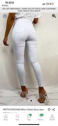 Prettylittlething White 5 Pocket Skinny Jeans