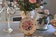 Vintage Rose Plates X 3