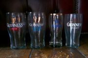 Guinness and harp glasses