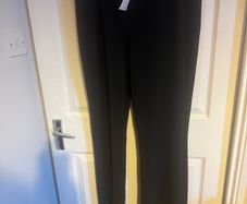 BNWT Primark black heavy flared elastic pants size XL big fitting UK20/22 Tall Free post