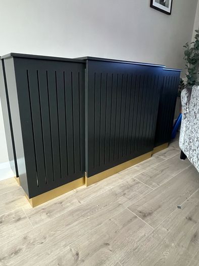 2x Laura James Iliana Extendable Radiator Cover in Charcoal Grey
