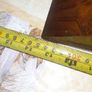 Beautiful Old Walnut Mantel Clock, stepped sunburst side supports Image 9