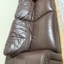 Brown leather 3 seater sofa Image 2