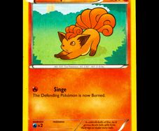 Vulpix 18/124 Common Black and & White Dragons Exalted Pokemon Card 2012