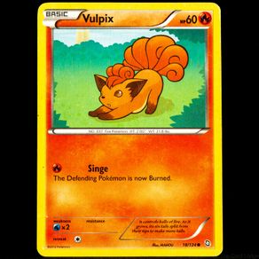 Vulpix 18/124 Common Black and & White Dragons Exalted Pokemon Card 2012