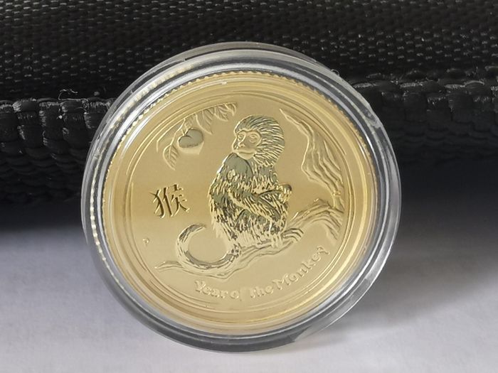 2016 Lunar Monkey 1/10th 999 Gold coin
