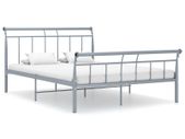 Bed Frame Grey Metal 140x200 cm