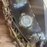 Pair of Large Ornate Harp Display Units, Glass Shelves & Lighting Image 7