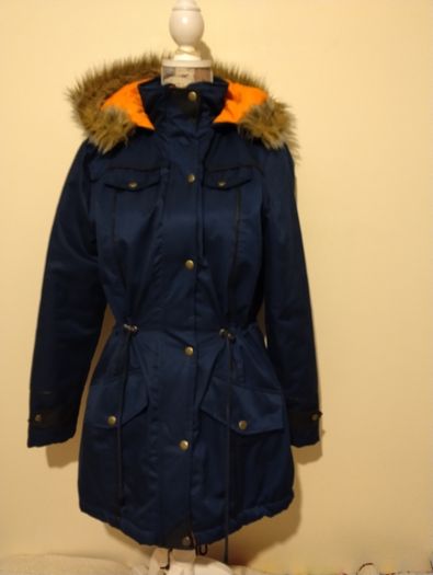Navy Blue Parka Jacket