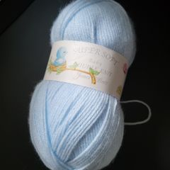 Acrylic wool baby super soft pastel blue 100g NEW