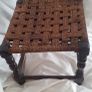 Cottagecore / farmhouse style vintage rush double stool bench Image 3
