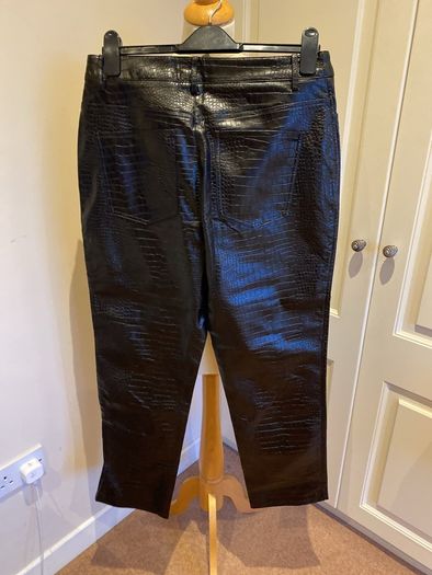 Mango faux leather size 14 trousers - new