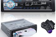Car Stereo CD DVD Player Bluetooth,RDS/FM Car Radio Bluetooth Handsfree Calling MP3/USB/SD/AUX/FM RDS Car Radio with Dual USB Fast Charge, Steering Wheel Remote Control (FREE SHIPPING)