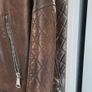 Brown Ladies Biker jacket Image 2