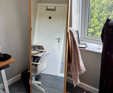 Ikea Ikornnes Floor Mirror: Ash