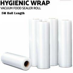 2 xRolls Food Vacuum Sealer Clear Bag Embossed Packing Storage Bags 30cmx5M