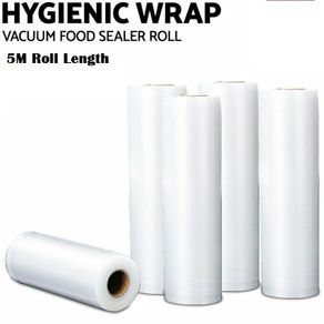 2 xRolls Food Vacuum Sealer Clear Bag Embossed Packing Storage Bags 30cmx5M