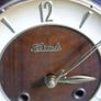 Rare Original Hermle 60s German Mid Century Teak Desk Mantel Chimny Clock By Hermle (the Clock Works Well And Keeps Time) Image 6