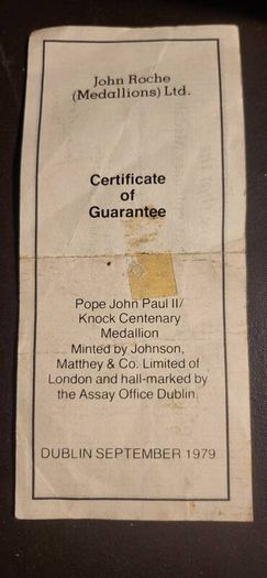 1 ounce silver coin of pope john paul the second