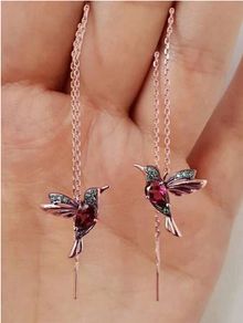 Charming Earrings with a Tiny Bird - excellent gift idea