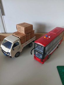 Toy Vehicles Bundle  City Bus (Lights & Sound) + Cargo Truck