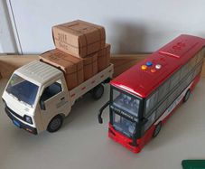 Toy Vehicles Bundle  City Bus (Lights & Sound) + Cargo Truck