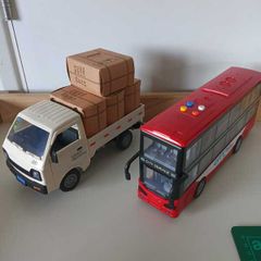 Toy Vehicles Bundle  City Bus (Lights & Sound) + Cargo Truck