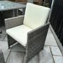 Hamilton 4 Seat Cube Outdoor Furniture Set with Glass Table Image 3