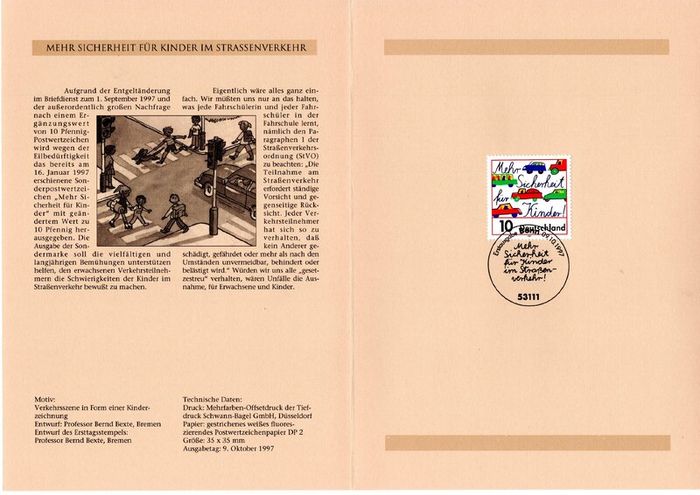 1997 Bundes Republic Deutschland (Germany) Federal Annual Stamp EFT Collection incl 45 images of contents