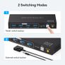 2-port Hdmi Kvm Switch 4k/8k, Usb 3.0 Hub Image 2
