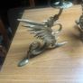 2 Antique solid brass  Dragon  candle sticks Image 5