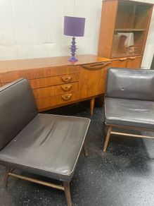Pair of mid century style lounge chairs