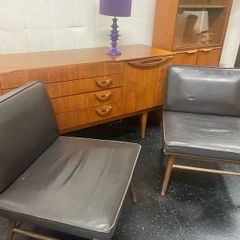 Pair of mid century style lounge chairs