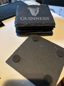 guinness black coaster set