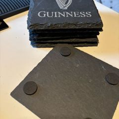 guinness black coaster set