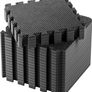 Gym Foam Mat; 24 Pieces; 30.5 x 30.5cm; Black; Non-Slip Interlocking Puzzle Floor Tiles for Home, Exercising, Garage (FREE POSTAGE) Image 6