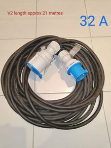Premium 32A Industrial Long Extension Lead (21m) - Brand New Brennenstuhl Plugs and 6mm HO7RN-F Cable