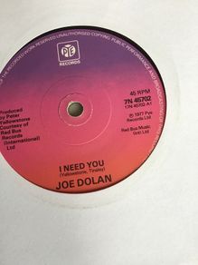 Joe Dolan vinyl single - I need you