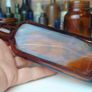 485 - Set of 5 Vintage Brown Amber Glass Screw Top Collectible Decorative Bottles Image 9