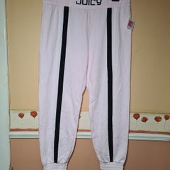 Womens Juicy Couture Pink Sweatpants Joggers Size Large Brand New Bnwt