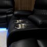 Rita Electric BLACK Leather Recliner Sofa Set Image 6