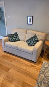 Modern Beige Fabric Sofa & Armchair Suite