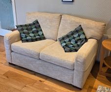 Modern Beige Fabric Sofa & Armchair Suite